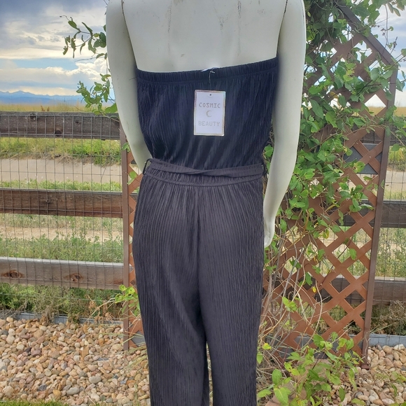 NWT Cosmic Beauty Black Tube Top Women's Jumpsuit Size Large - Picture 14 of 16